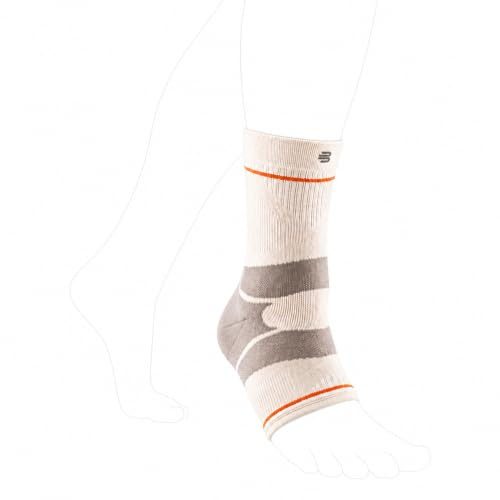 BAUERFEIND Sprunggelenk Sleeve „Outdoor Compression Ankle Support“, 1 Unisex Sprunggelenkbandage mit Merinowolle, Rechts & Links tragbar, Knöchelbandage zur Wanderausrüstung