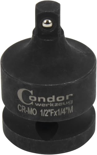 Condor Werkzeug 20609 | Kraftsteckschlüssel-Adapter | Schlagschrauberfest | 1/2 Innenvierkant x 1/4 Außenvierkant |