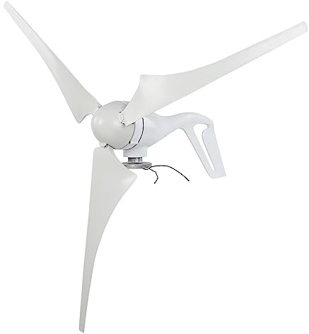 YWBL-WH Generatore Eolico S3 300W Turbina Eolica in Fibra di Nylon Generatore CA a Magneti Permanenti Trifase 12V 3 Pale 24,8 Pollici per Uso Domestico Agricolo Marino Fuori Rete (24V)