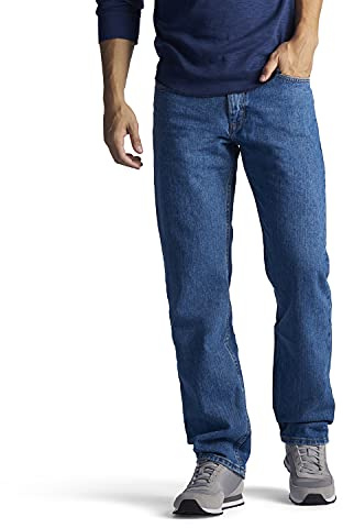 Lee Men's Regular Fit Straight Leg Jean, Pepperstone, 42W x 32L