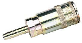 Draper A91R02 Bulk 1/4-Inch Bore Vertex Air Line Coupling with Tailpiece Sold Loose, Blue