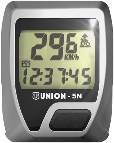 Union Fahrradcomputer 5 Funktionen, Silber