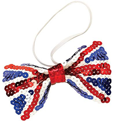 Bristol Novelty Unisex Sequin Union Jack Bow Tie