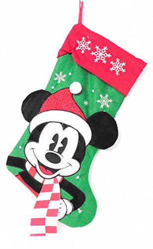 Disney Mickey Mouse Weihnachtsstrumpf, 45,7 cm, Grün / Rot