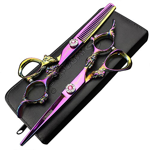 Sharonds lila 6 Zoll haarschere friseurschere exquisite High-End 440C professionelle Haar Schere Friseur Salon gewidmet Werkzeug