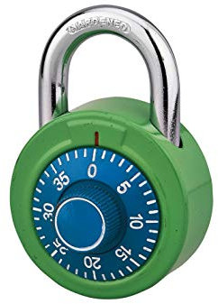 Lucchetto a combinazione College, a rotella, ansa in acciaio nichelato - THIRARD