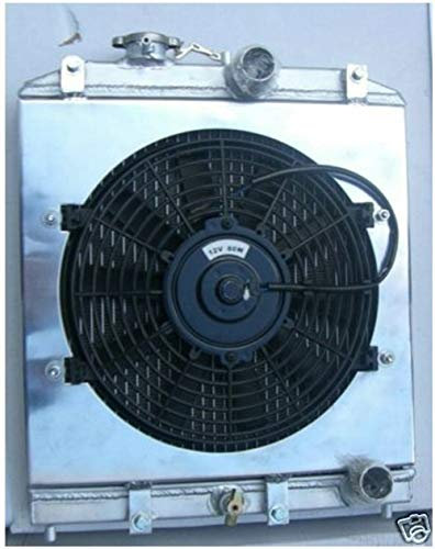 Aluminium-Heizkörper, Abdeckung, Lüfter, 3 Reihen, für Civic EK EG D15 D16 92-00 MT