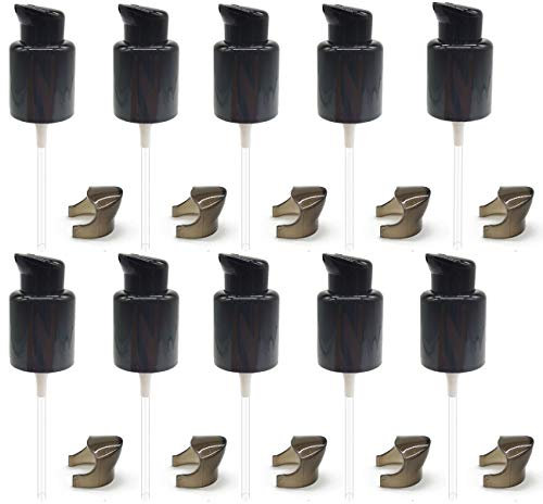 TIHOOD 10PCS Replacement Foundation Pump Black Plastic Cosmetic Liquid Foundation Makeup Pump Replacement Tool