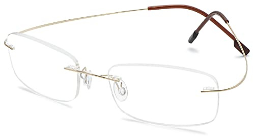 KOOSUFA Randlose Lesebrille Herren Damen Ohne Scharnier – Ultra Leichte Legierung Lesebrillen, Flexibel & Komfortabel, Lesehilfe (+1.0 bis +4.0)