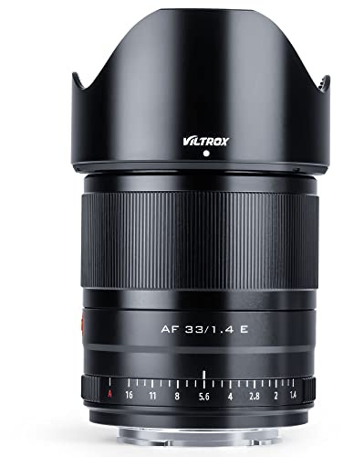 VILTROX Objectif 33 mm F1.4 mise au point fixe compatible avec appareil photo Sony E-Mount a6500 a6300 a7 a7Ⅱ a7RⅡa7S III a7 a7 a7R