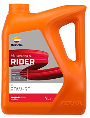 REPSOL aceite lubricante para moto RIDER 4T 20W-50 4L