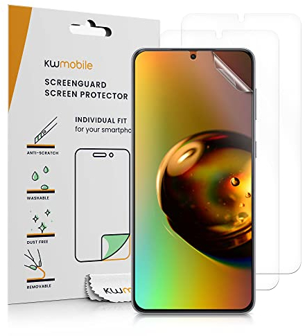 kwmobile 3X Displayschutzfolie kompatibel mit Samsung Galaxy S22 Plus Folie - klare Schutzfolien Set in transparent