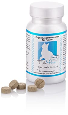 FeliMove Glucose Tabletten, leckeres Ergänzungsfutter zur Unterstützung der Blutzucker Regulation der Katze, verträglich bei Hyperglykämie (Diabetes) (60 Tabletten)