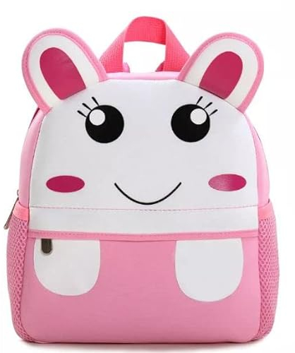 Kindergartenrucksack für Jungen und Mädchen ab 1 Jahr/Tiny Bag/Vorschulrucksack Jungen und Mädchen/Kinder Schulrucksack/kleiner Freund/Rucksack/Geschenk Schule 27 x 21 x 9 cm (Hase)