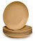 Lot de 6 assiettes en plastique dur réutilisables et incassables pour Noël et fêtes Classic (plat 22 or)