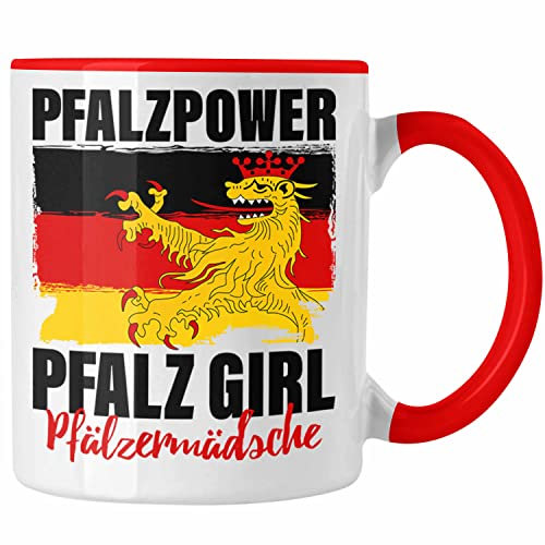 Trendation - Pfalzpower Tasse Geschenk Frauen Pfalz Girl Pfalzmädsche (Rot)