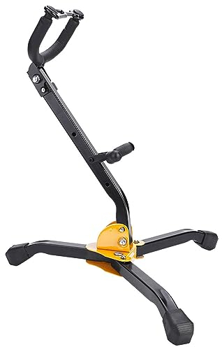 Saxophonständer Faltbarer, ständer für altsaxophon Tenorsaxophon Verstellbar Alt Tenor Saxophon Halter mit Dreieckige Metallbasis Klappbarer Tragbares Musikinstrument Saxophonstati