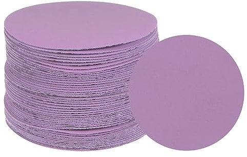 uxcell 50pcs 3000 Grit Purple Sanding Discs 3 Inch Hook and Loop Aluminum Oxide Orbital Sanding Pads Paper Wet Dry Polish for Metal Woodworking Drywall