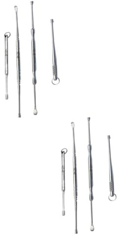 GLEAVI 2 Sets 4-teiliges Ohrreinigungsset: Doppelköpfige Earscoop-spirale Aus Titanlegierung Mit Enden Leicht Zu Tragen Zufälliger Stil Silber