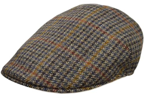 Melegari Karierte Mütze aus Wolle und Kaschmir | Parma | Made in Italy, mehrfarbig, 60 cm