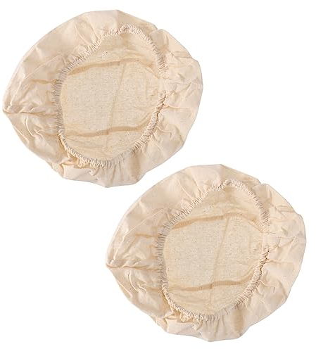 MILISTEN 2st Backdeckel Für Teig Bread Mat Entsafter Beutel Ungebleichtes Seihtuch Feinmaschiges Sieb Korbstoff Haushaltssieb Bäckercouch Brotbackbedarf Liner Käsewachs Gemüse Milchbeutel