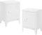 ML-Design 2er Set Aktenschrank, 40x30x57,5 cm, Weiß, aus Stahl, Freistehender Büroschrank mit 4 Beinen, Kleiner Lagerschrank, Stahlschrank Metallschrank Aufbewahrungsschrank Nachttisch Beistelltisch