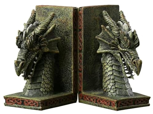 UYHBCNQD Serre-Livres Portables en résine Dragon, Serre-Livres créatifs et Robustes, Bouchons de Livre Antiques Uniques, 23.3x18.3x22.3cm