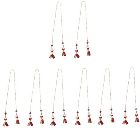 Garneck 8 STK Glückliches Katzenauto Hängend Japanisches Auto-hängeornament Auto Lanyard Auto Hinten Anhänger Auto Rückspiegel Zubehör Im Autozubehör Auto- Golddekor Keramik