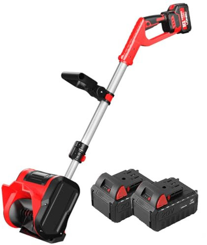 GAYAYAS Cordless Snow Shovel, Auto Electric Snow Shovels, Rechargeable Snow Thrower 8m Throwing Distance, Battery Snow Blower (2 * 20V Battery)