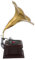 Warmhm Kasten Grammophon-verzierung Vintage-Radio Plattenspieler Jahrgang Vinyl-Phonograph Abspielgerät Cd-Player Plattenspieler Für Schallplatten Grammaphon Rekordvorräte Harz Golden