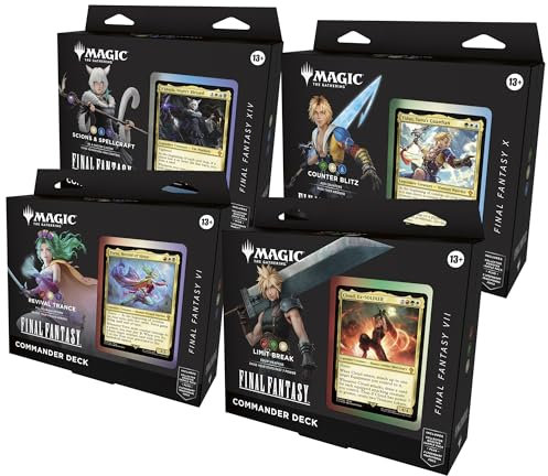 Magic: The Gathering Final Fantasy Commander Deck Bundle (Includes All 4 Decks)