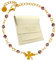 Bracelet en Pierre Naturelle de Grenat Rouge, Lithothérapie pour Femme avec Trèfle Porte Bonheur en Acier Inoxydable. Conçu en France. Bracelet Chakra Bien Être. Idée Cadeau Femme - TILOVE