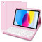 Keyboard Case for ipad A16 11th Generation 2025/10th Generation 2022(11/10.9 inch), Wireless Detachable iPad 10th Gen Keyboard Case with Pencil Holder, UK Layout Keyboard for iPad 11/10 Gen - Pink