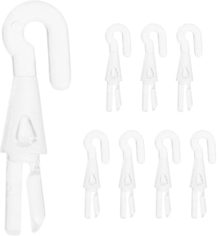 TOGEVAL 8pcs Blind Wand Replacement Hooks Horizontal Faux Blind Parts Plastic Retainer Holder Clips Compatible Cordless and Replacement Window for Curtain Fixing