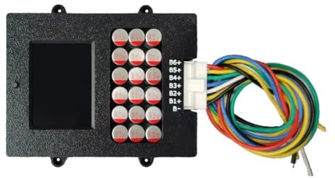 Luobannm Équilibreur Actif 6S pour Batterie au Lithium Titanate Testeur de Tension de Batterie au Lithium Titanate TFT Testeur de Tension de Batterie LTO