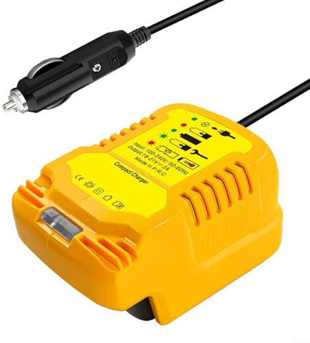 Mini chargeur 18 V pour bosch BAT622 BAT609 pour DCB200 DCB203 avec fonctions de sécurité intégrées et indicateur LED (jaune)