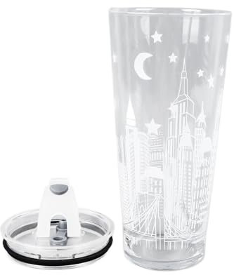 1L Glasses Water Mugs, Multipurpose Large Capacity High Borosilicate Glass Cup Mugs Coffee Tumbler with Lid for Home Office