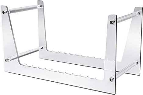 Kueohse Soporte de vinilo transparente para álbumes de escritorio, 50 unidades