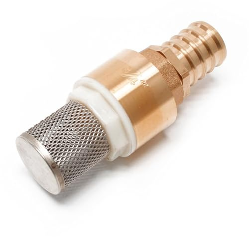 ZYNCUE Messing Rückschlagventil mit Edelstahl-Saugkorb, DN20 2616mm (3/4 Zoll) für Wasser- und Luftsysteme