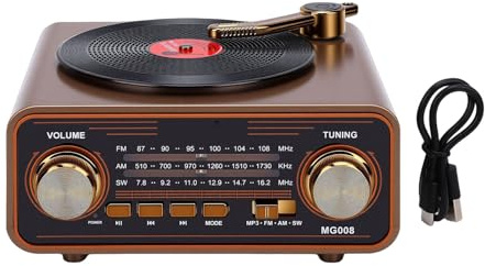 Dilwe FM-Radio-Bluetooth-Lautsprecher, Vintage AM FM SW-Radio, Kabelloser Lautsprecher für Home-Office-Partys Im Freien