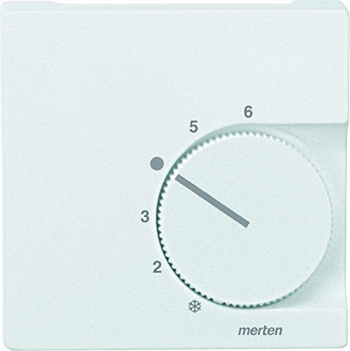 Merten 536219 Zentralpl. f. Raumtemperaturregler-Eins. m. Wechselkontakt, polarweiß, System M