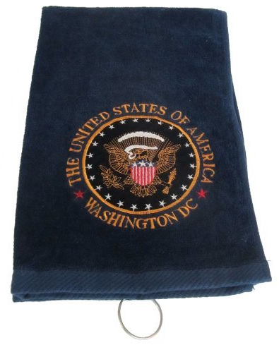 Terry Town Presidential Seal Golf Handtuch – Marineblau