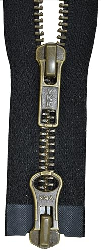 YKK Reißverschluss 2 Wege teilbar schwarz 65 cm Metall Metallzähne