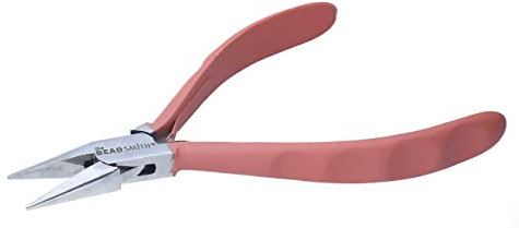 The Beadsmith Satin Touch Chain Nose Pliers, 5.75 inches (145mm) with Polished Steel Head, Comfortable Contoured Grip Handles and Double-Leaf Springs, Tool for Jewelry Making