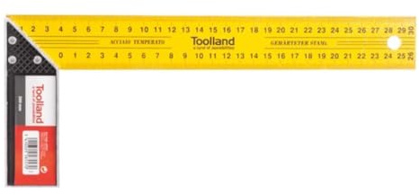 Toolland Winkel, Langlebiger Gehärteter Stahl, Aluminiumgriff, Leichtes Design, 300 mm