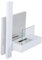 HOMCOM Chimenea Bioetanol de Pared 75x22x63cm 1 Quemador Seguridad Acero INOX Blanco