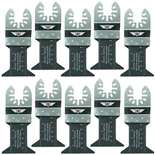 TopsTools 10pcs FA44B_10 44mm Fast Fit Metall Multitool Klingen Langlebig | Passt zu DeWalt, Stanley, Black & Decker, Bosch, Fein (Non-StarLock), Schnellaufnahme Metallschneideklingen bieten langlebig