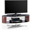 MDA Designs Orbit 1100BWA Gloss Black TV Stand with Walnut Elliptic Sides for Flat Screen TVs up to 55