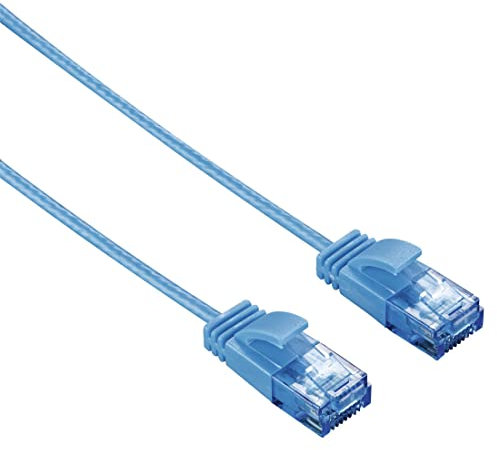 Hama Netzwerkkabel Cat-6 Slim-Flexible, Blau, 1,50 m