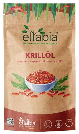 Lot de 200 gélules d'huile de krill | Haute dose de 1 500 mg par jour | Gel doux de qualité supérieure riche en astaxanthine, acides gras oméga 3,6 et 9